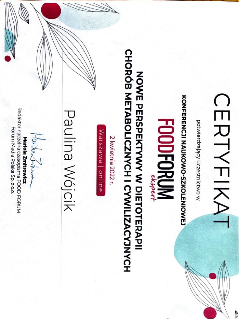 Paulina Wójcik Kwalifikacje4